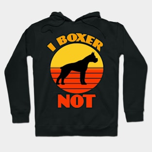 I Boxer Dog Not Dog puppy Lover Cute Sunser Retro Funny Hoodie